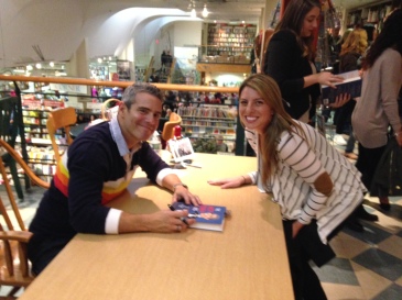 With Bravo's Andy Cohen at a book signing this past November. 